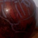 Signed blown glass vase dated and numbered