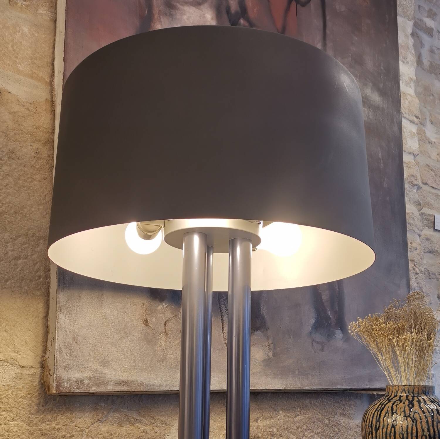 Rare lampe 10589 design Michel Boyer, édition Verre Lumière