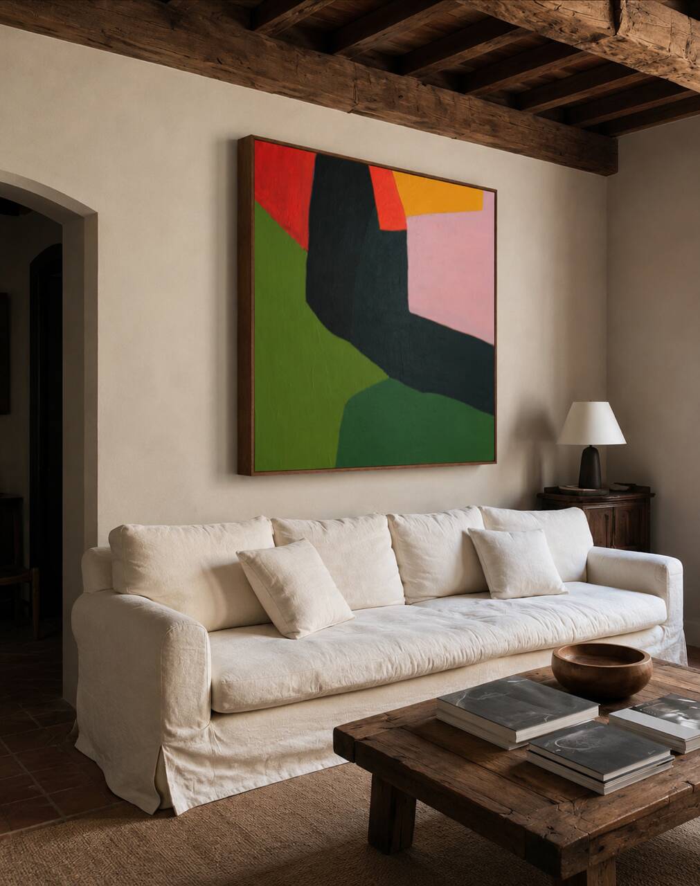 Grande toile " the light between the hills"