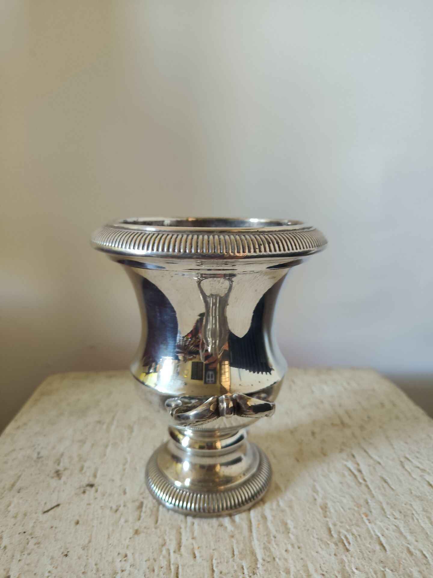 Jardinière centre de table vase Médicis argenté