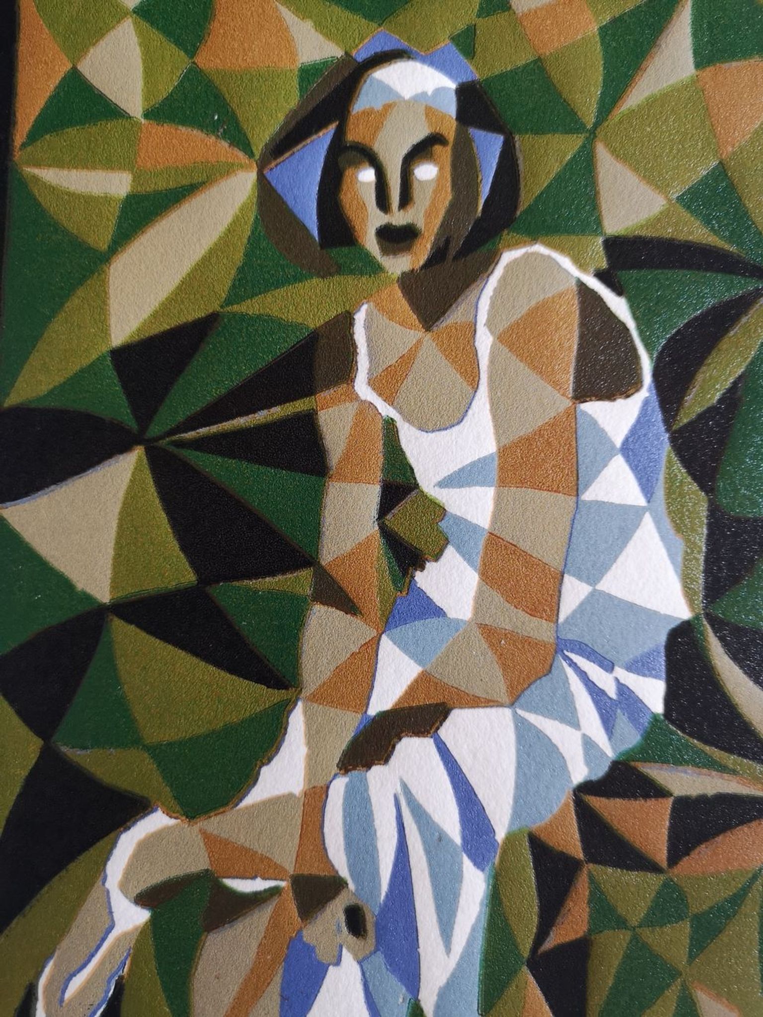 Lithograph by Matias Urieta - 'Mujer Exotica' - numbered 10/15 - 1998