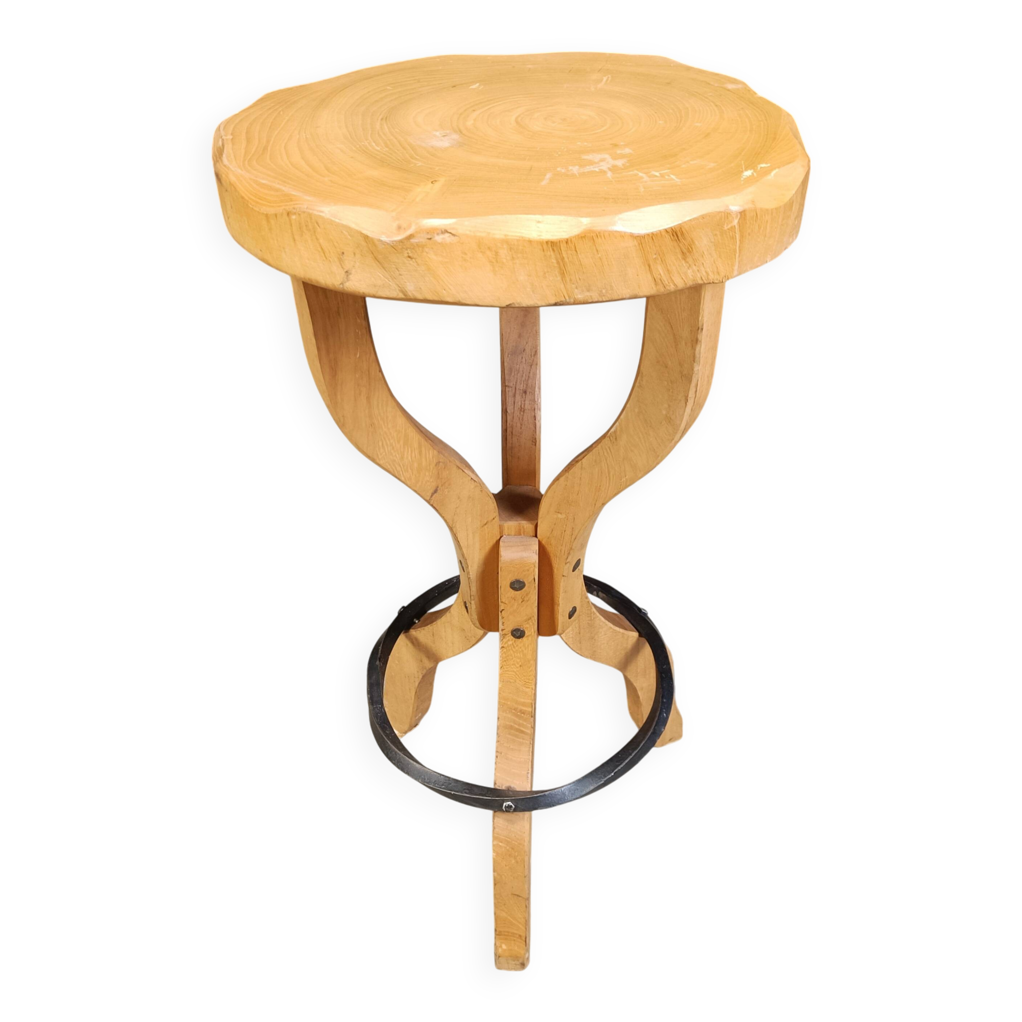 Mid century brutalist bar stools, 1960s - set of 4