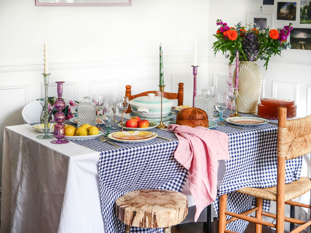 Giverny handcrafted candle holder made of recycled glass