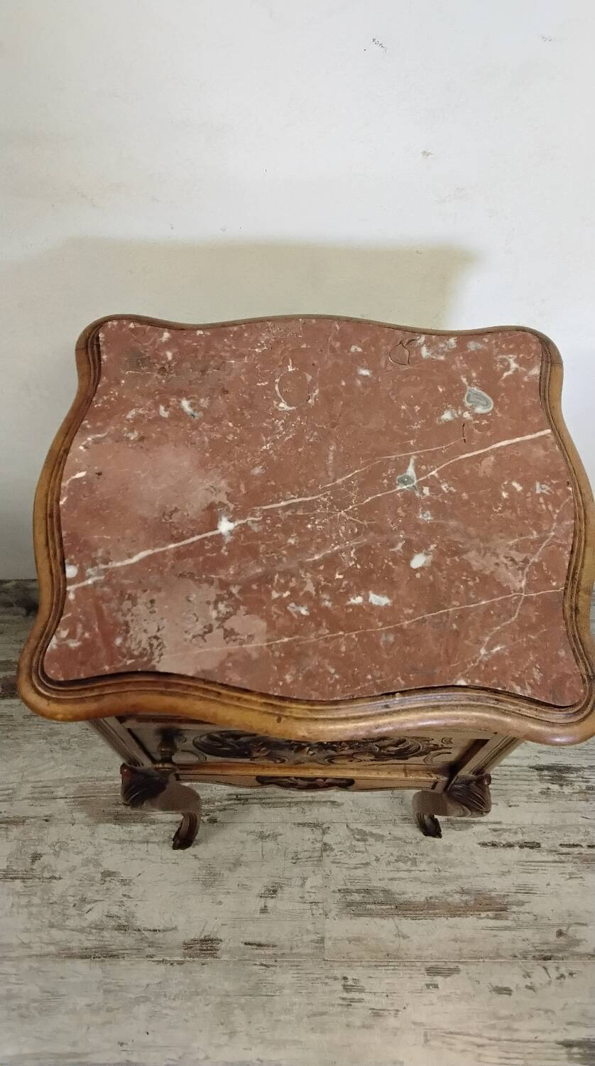 Antique wooden bedside table