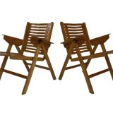 Ensemble vintage de quatre chaises pliantes Rex en contreplaqué, design Niko Kralj, 1950