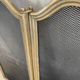 Italian brass fire screen with 4 panels