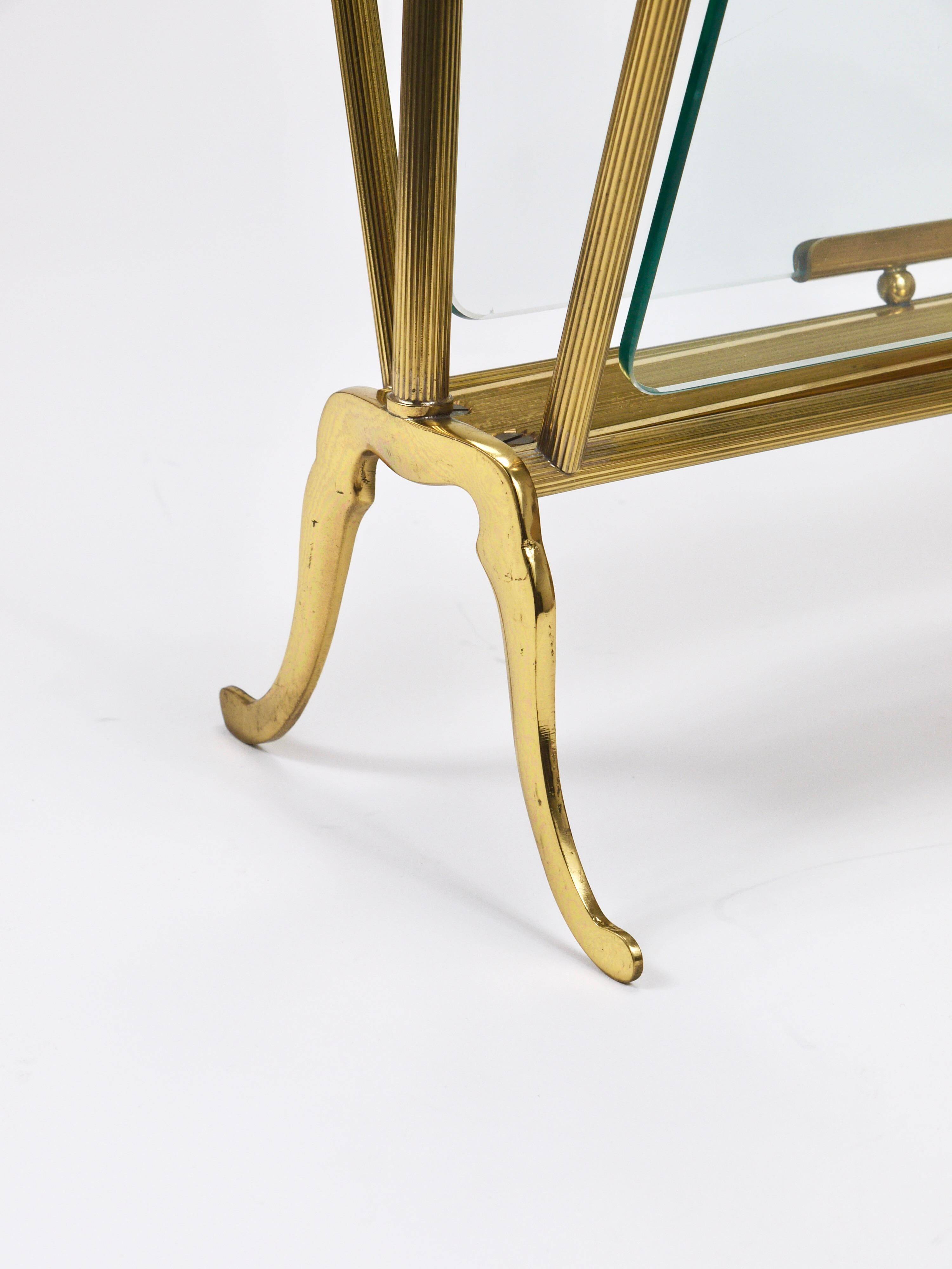 Neoclassical magazine rack by Maison Jansen, France, 1950s.