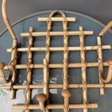 Bamboo wall coat rack