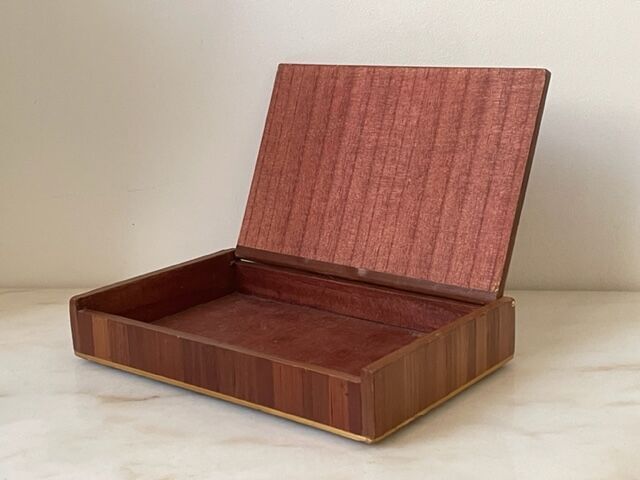 Art Deco straw marquetry box