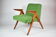 Armchair bunny, restored, green fabric, 1960s