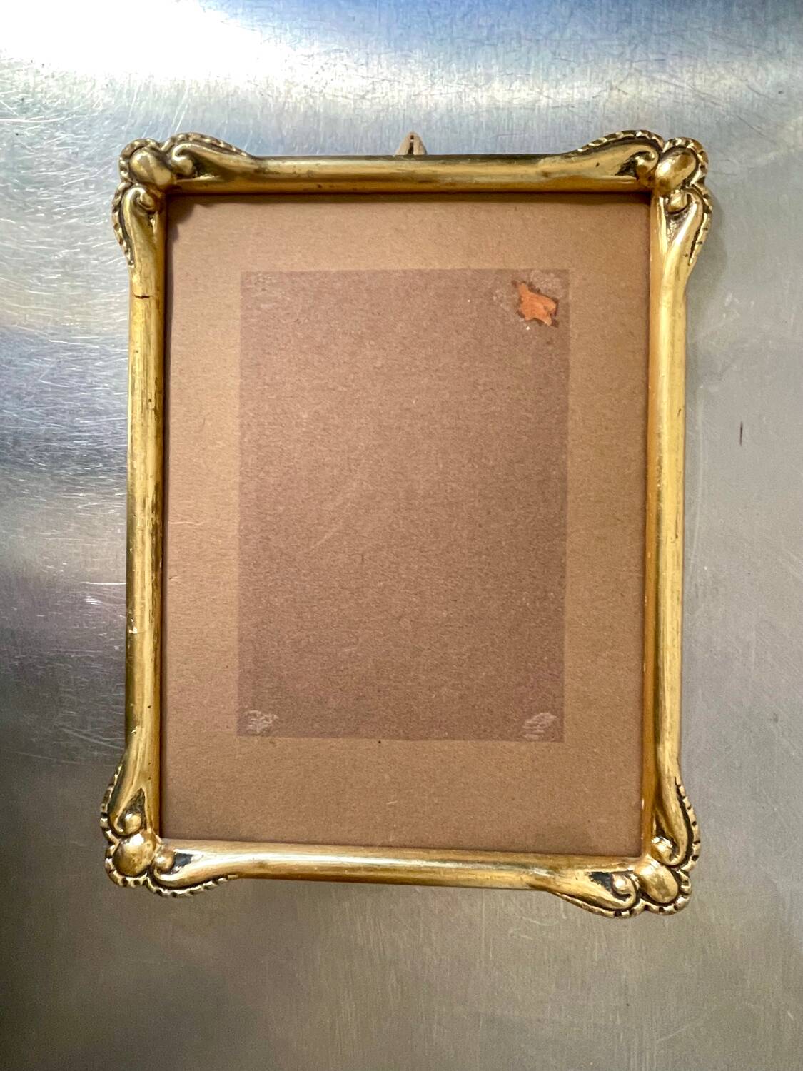 Antique gilded art nouveau  wooden frame 22 cm x 17.5 cm