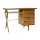 Vintage 1950 crossed  and compass legs desk