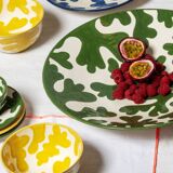 Large plate - CInéraria green