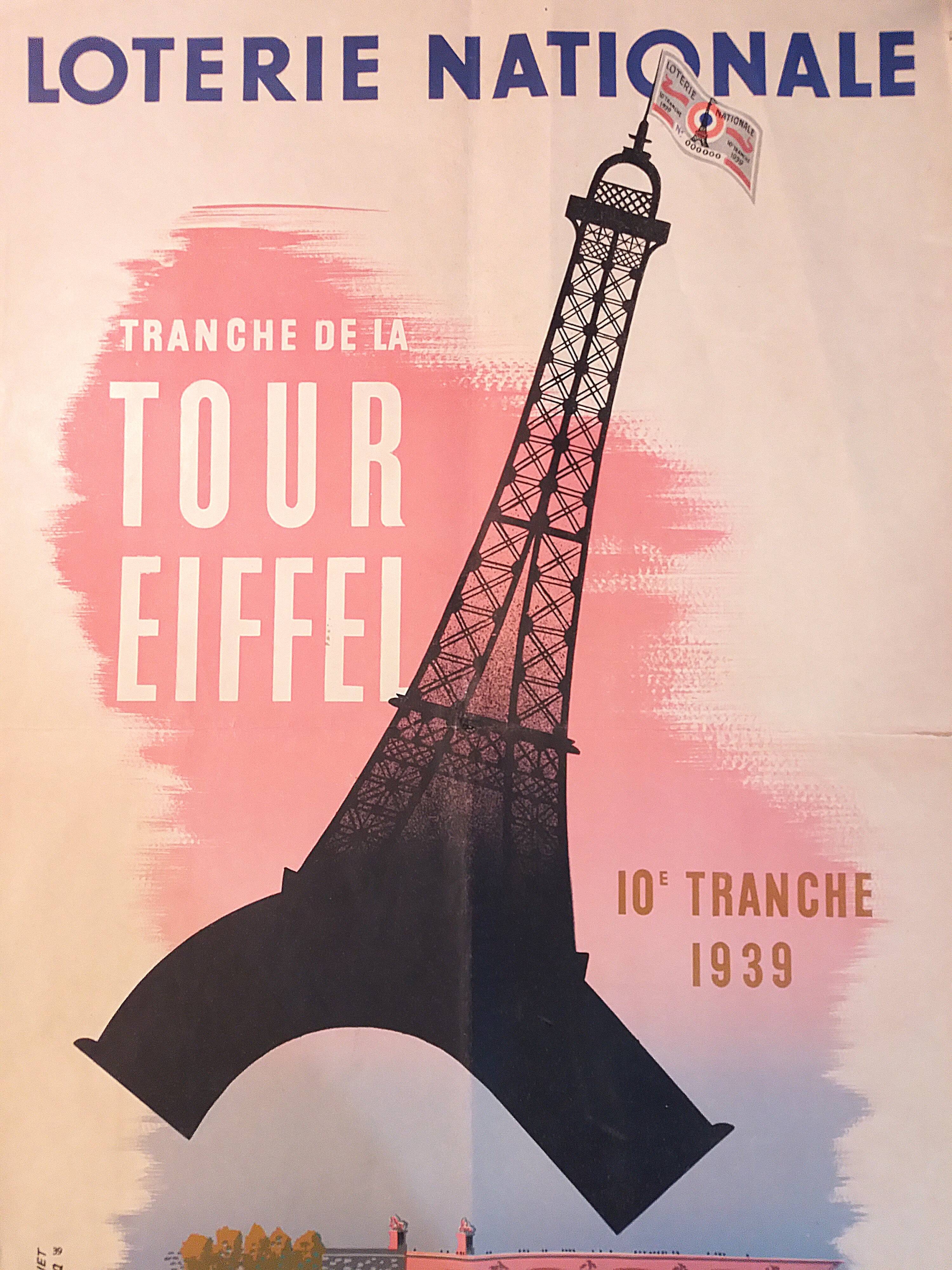 "Eiffel Tower" lottery poster 1939