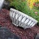 Round planter vintage concrete structured 60, 70 years