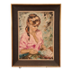 Oil portrait signed Betty Raphaël "the reader"