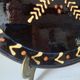 Rare black ceramic plate biot vintage stamp 1960 star 30 cm
