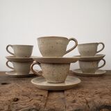 Gray stoneware cups