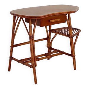 bureau rotin vintage