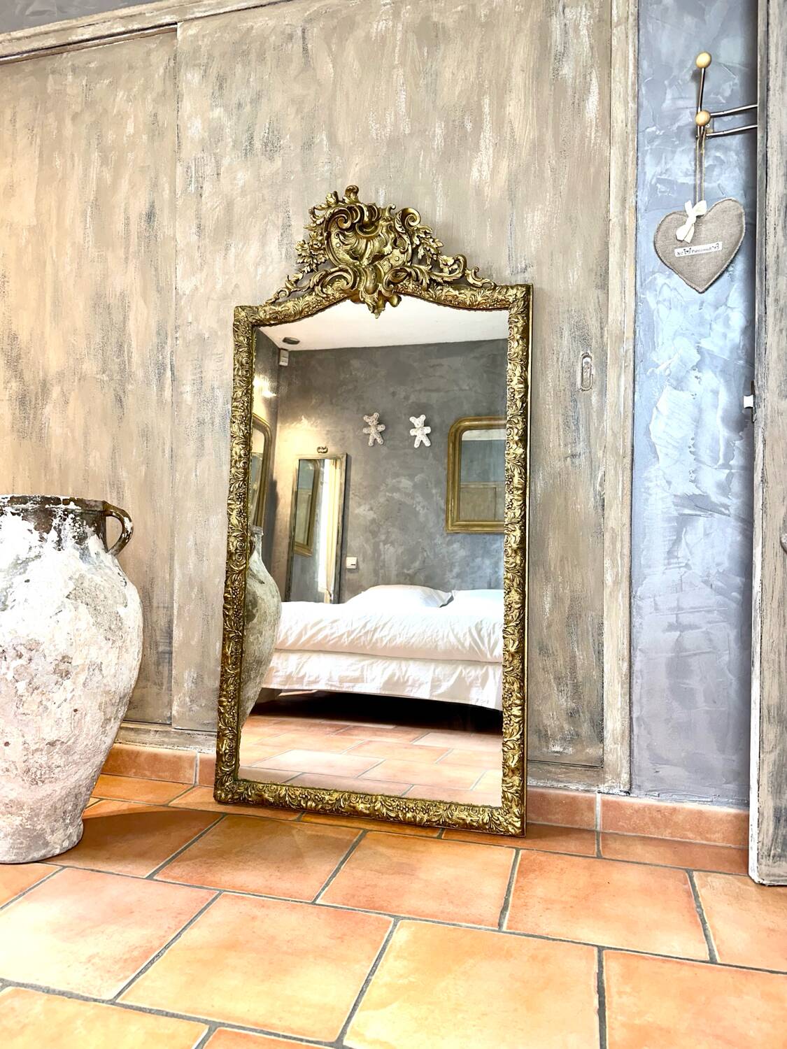 Antique gilded mirror Napoleon III