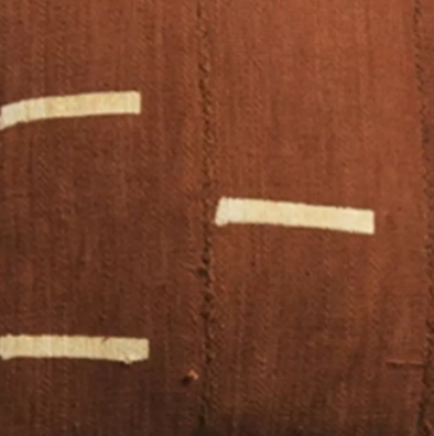 Housse de coussin bogolan ocre