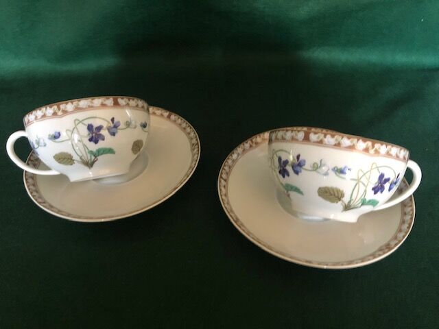 2-cup set, Limoges Porcelain, Havilland