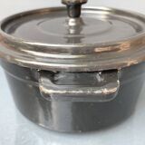 5 grandes cassolettes de professionnels en fonte émaillée noires