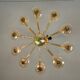 Venetian chandelier in mordoré murano glass by venini circa 1940