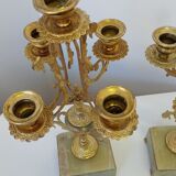 Deux bougeoires onyx