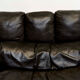Vintage leather armchair custom-made Chancellor's Bungalow