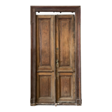 Double armored doors with solid oak frame napoleon iii era