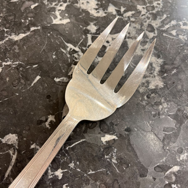 Christofle service range, silver metal, Gabon model