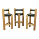 Unique Postmodern Barstools (Set of Three), 1990s