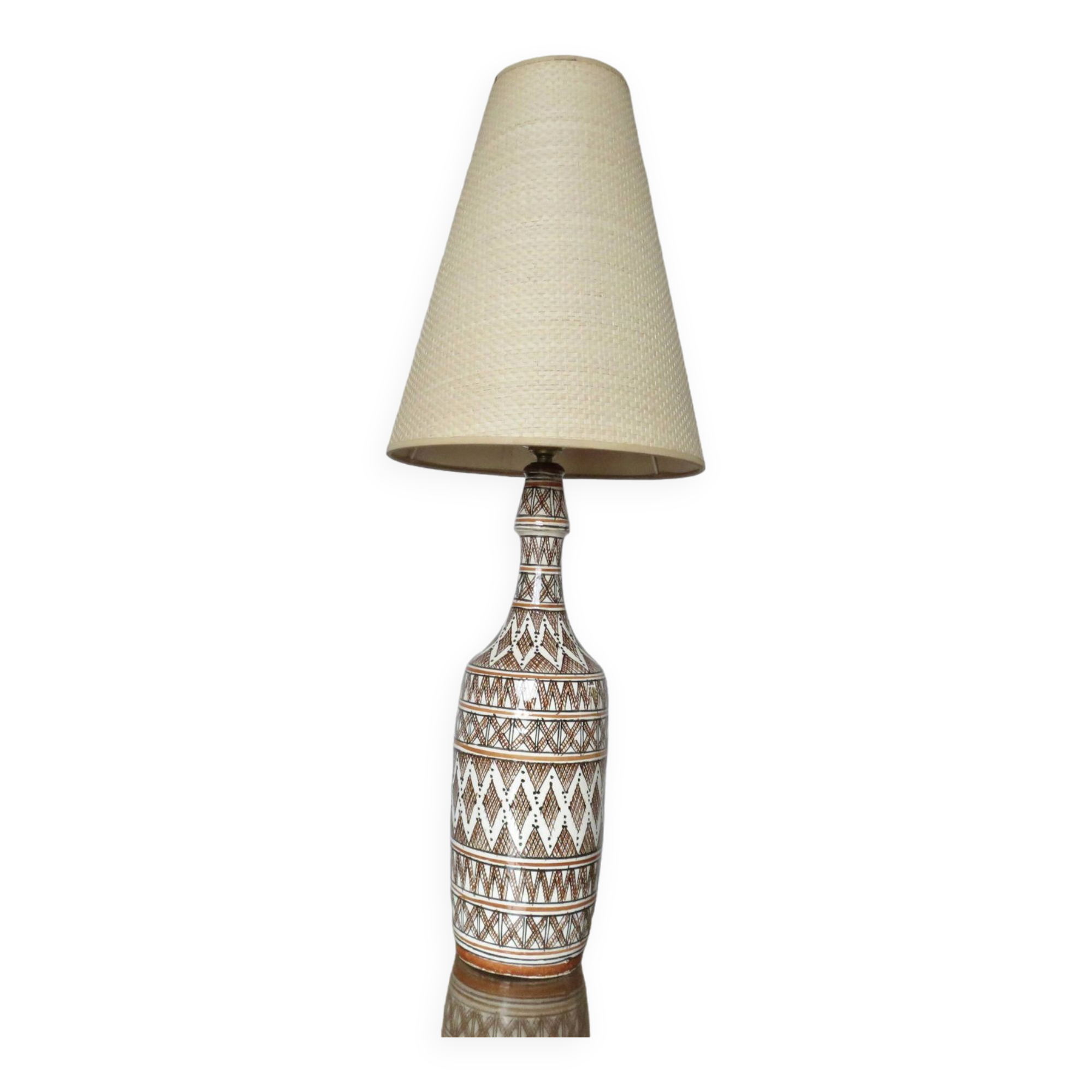 Berber ceramic lamp, Morocco 1970s