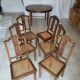 Art Nouveau dining table from 1910 and its 6 matching chairs.
