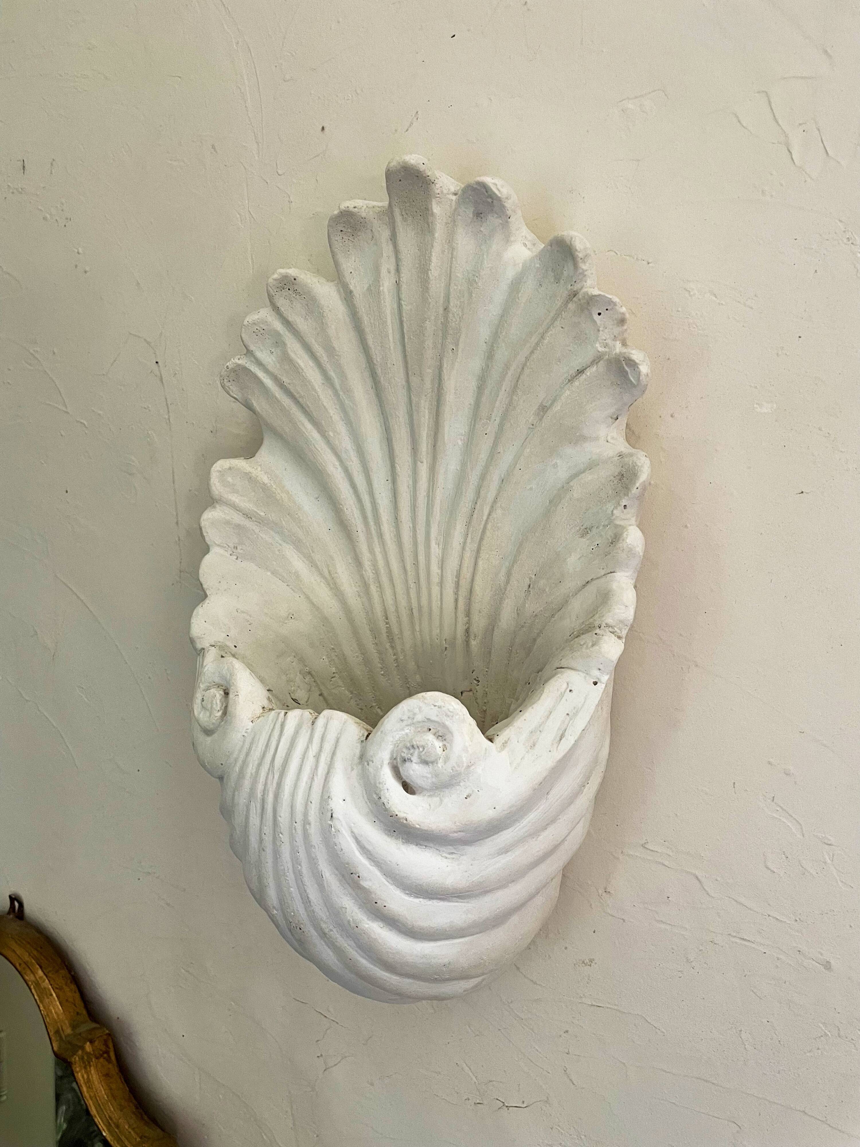 Art Deco shell wall lamp 49cm