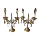 Pair of bronze girandoles circa 1940