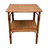 Braided rattan side table