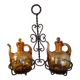Brown glass vinegar cruet