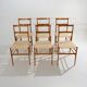 6 Superleggera dining chairs by Gio Ponti for Cassina, 1970’s