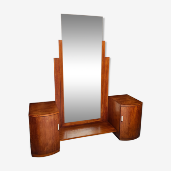 Art Deco psyche mirror 1920 rosewood