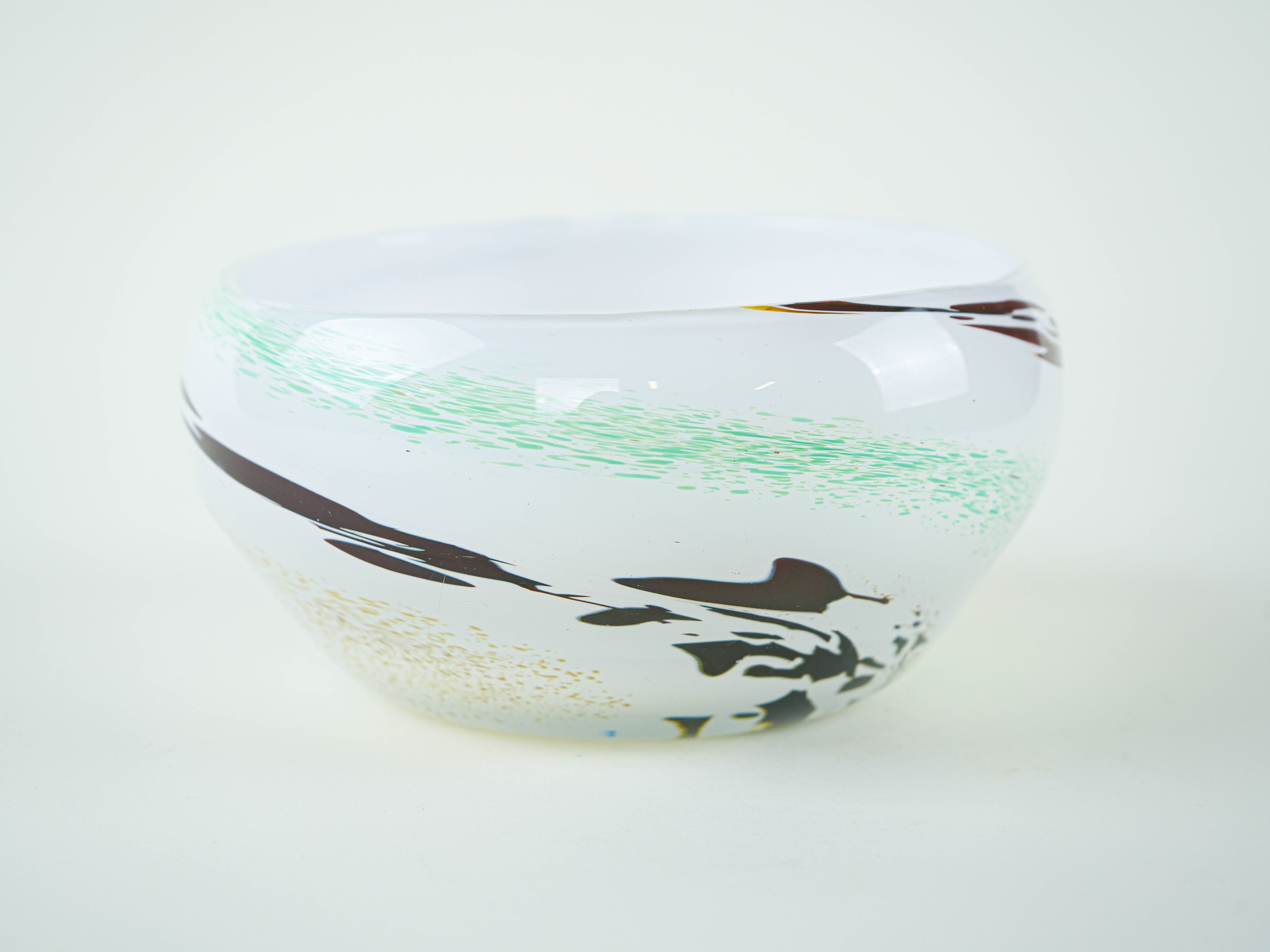 Glass bowl, Danish design, 1970s, made in Denmark