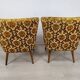 Bench and 2 vintage cocktail armchairs