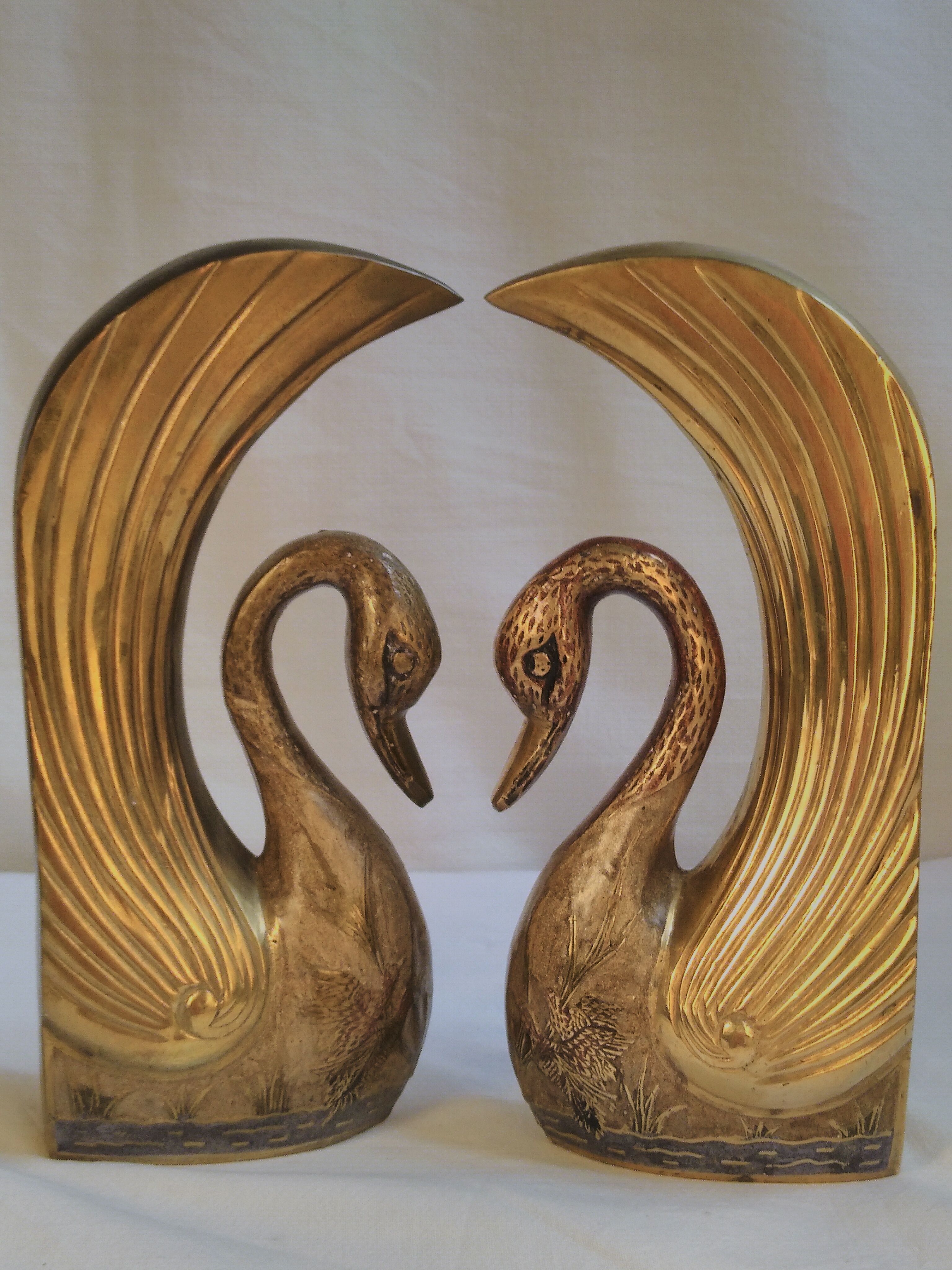 2 serres livres art deco en bronze