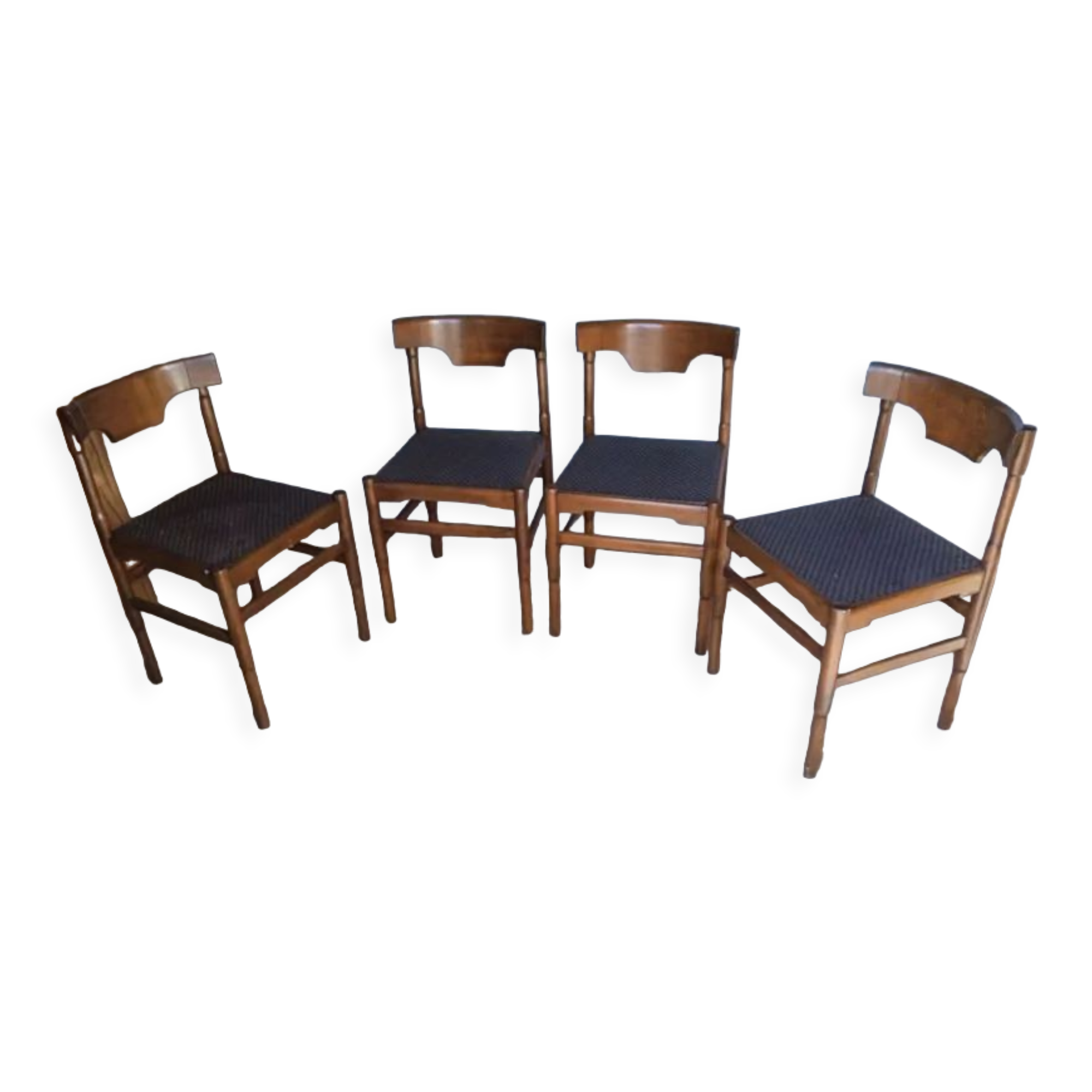 4 Scandinavian wooden chairs 1960