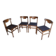4 Scandinavian wooden chairs 1960