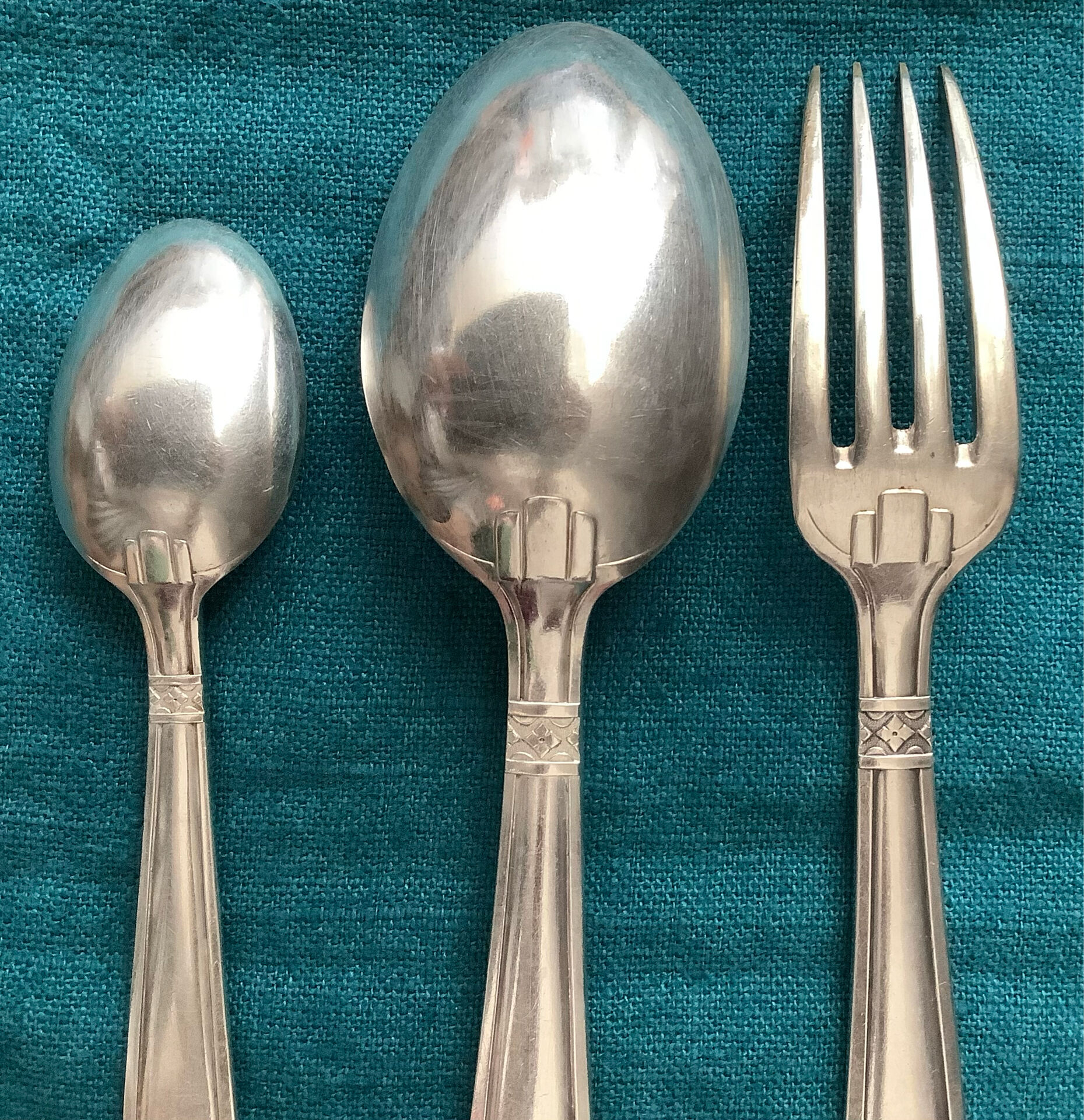 Art Deco Baptism Set Metal + Stamps