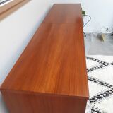 Furniture sideboard of 2 modules in teak veneer