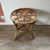 Rattan side table