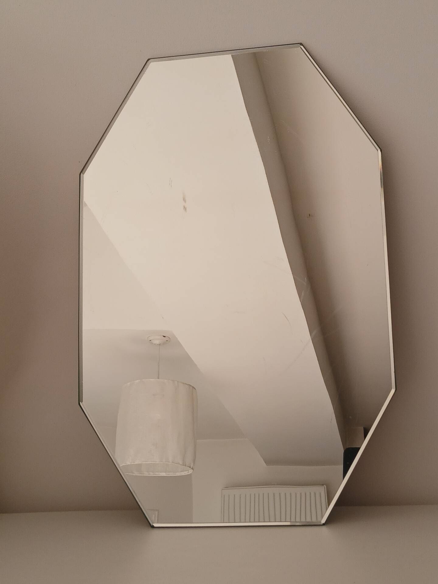 Antique hexagonal mirror